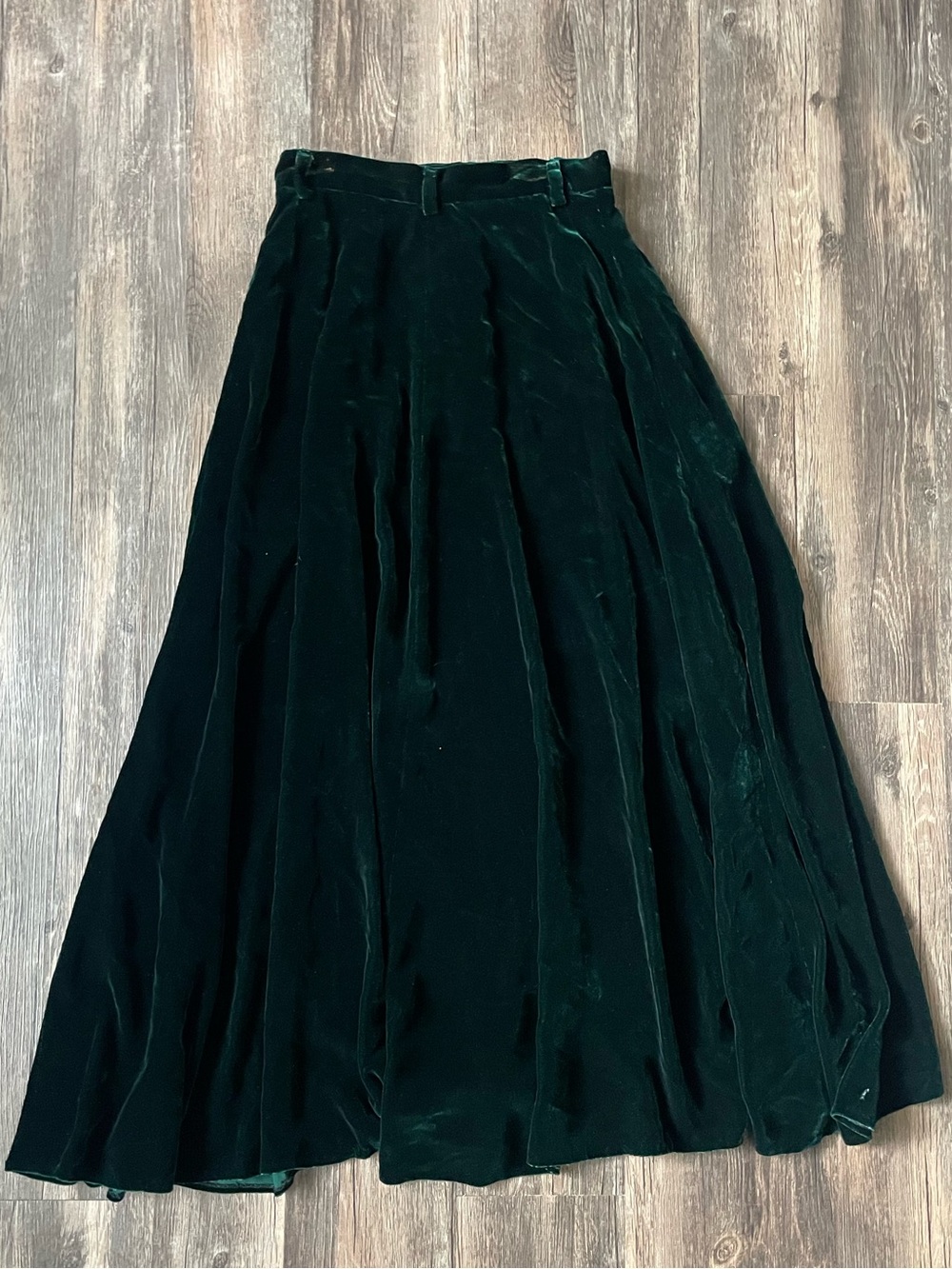Vintage Ralph Lauren Green Velvet Blazer + Maxi Skirt Set - Picture 6 of 8